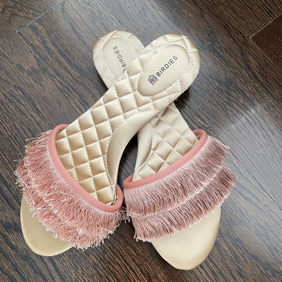 Birdies Sparrow Satin Fringe Sandal with Dust Bag - Picture 1 of 2